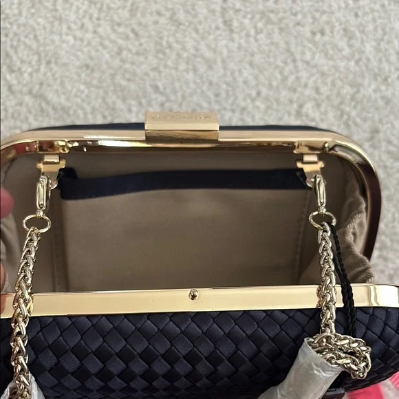 Karen Millen Navy Clutch with Chain Handle - Picture 5 of 7